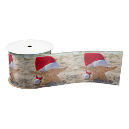 Weihnachts-Starfish in Beach Sand Satinband