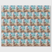 Weihnachts-Starfish mit Cocktail Geschenkpapier (Flach)