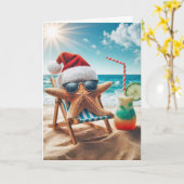 Weihnachts-Starfish mit Cocktail Karte (Gelbe Blume)