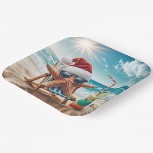 Weihnachts-Starfish mit Cocktail Pappteller (Gewinkelt)