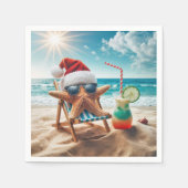 Weihnachts-Starfish mit Cocktail Serviette (Vorderseite)