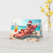 Weihnachts-Starfish-Sonnenbaden Karte (Gelbe Blume)