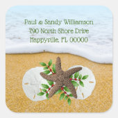 Weihnachts-Starfish-Umschlag Aufkleber (Vorderseite)