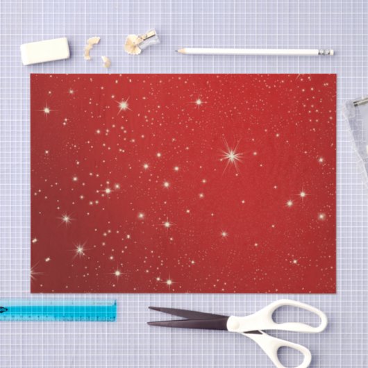 Weihnachts-Starry Red Night Sky-Tissue Seidenpapier (Handwerk)