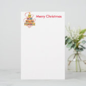 Weihnachts-Stationery Tree of Drums Briefpapier (Stehend Vorderseite)