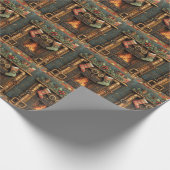 Weihnachts-Steampton Geschenkpapier (Ecke)