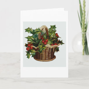 Weihnachts-Stechpalme Feiertagskarte