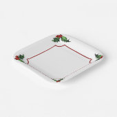 Weihnachts-Stechpalme Pappteller (Gewinkelt)