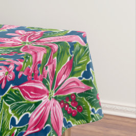 Weihnachts-Stechpalme und Blumenmuster  Tischdecke