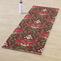 Weihnachts-Stechpalmen-Beere und roter Bogen Yoga-