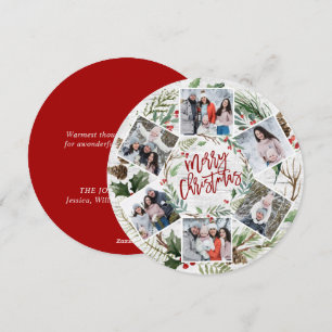 Weihnachts-Stechpalmen-Beeren-Birkenrinde 6 FOTO-G Feiertagskarte