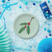 Weihnachts-Stechpalmen-Beeren-Papierteller Pappteller (Party)