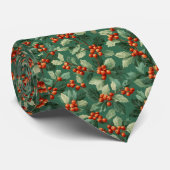 Weihnachts-Stechpalmen-Beeren-Schlips Krawatte (Gerollt)