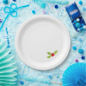 Weihnachts-Stechpalmen-Festtags-Spaß Pappteller (Party)