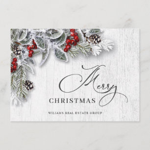 Weihnachts-Stechpalmen-Firmen-Gruß Feiertagskarte