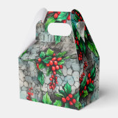 Weihnachts-Stechpalmen-Graffiti Geschenkschachtel (Rückseite)