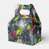 Weihnachts-Stechpalmen-Graffiti Geschenkschachtel (Rückseite)