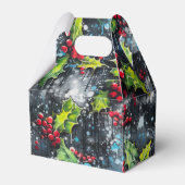 Weihnachts-Stechpalmen-Graffiti Geschenkschachtel (Vorderseite)