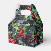 Weihnachts-Stechpalmen-Graffiti Geschenkschachtel (Rückseite)