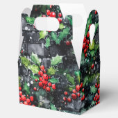 Weihnachts-Stechpalmen-Graffiti Geschenkschachtel (Geöffnet)