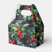 Weihnachts-Stechpalmen-Graffiti Geschenkschachtel (Vorderseite)