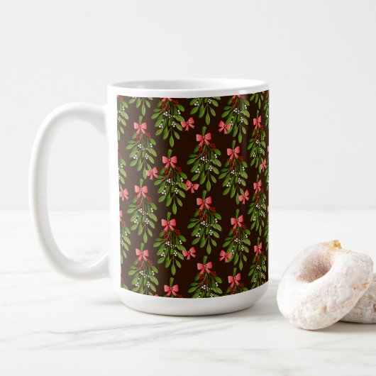 Weihnachts-Stechpalmen - Kaffeetasse (Mit Donut)