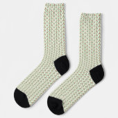 Weihnachts-Stechpalmen-Muster Grüne Stechpalme Rot Socken (Linkes Detail)