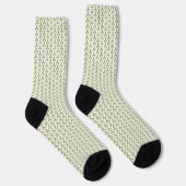 Weihnachts-Stechpalmen-Muster Grüne Stechpalme Rot Socken (Rechts)