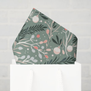 Weihnachts-Stechpalmen-Muster Seidenpapier