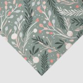 Weihnachts-Stechpalmen-Muster Seidenpapier (Detail)