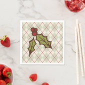 Weihnachts-Stechpalmen-Servietten Serviette (Beispiel)