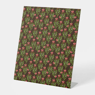 Weihnachts-Stechpalmen - Sockelschild