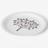 Weihnachts-Stechpalmenbeerbaum Pappteller (Schrägansicht)