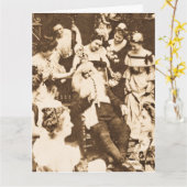 Weihnachts-Stereoview Santa und die Damen Karte (Gelbe Blume)