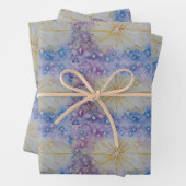 Weihnachts-Sterne-Grüße Geschenkpapier Set (Beispiel)
