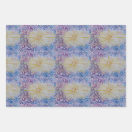 Weihnachts-Sterne-Grüße Geschenkpapier Set