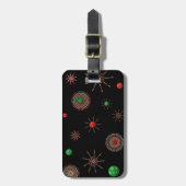 Weihnachts-Sternexplosion Gepäckanhänger (Vorderseite vertikal)