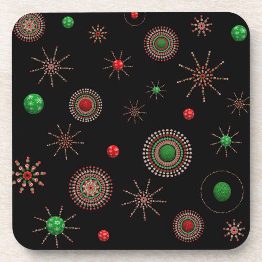 Weihnachts-Sternexplosion Getränkeuntersetzer (Vorderseite)