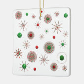 Weihnachts-Sternexplosion Keramikornament (Links)
