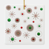 Weihnachts-Sternexplosion Keramikornament (Rückseite)