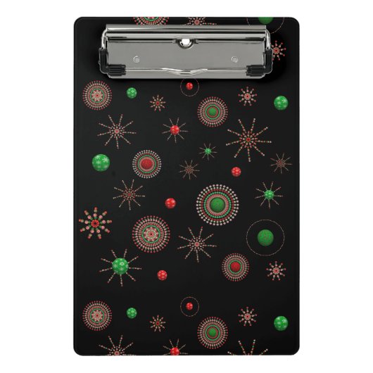 Weihnachts-Sternexplosion Mini Klemmbrett (Vorderseite)