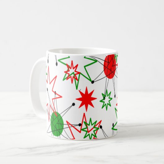 Weihnachts-Sternexplosionen Kaffeetasse (Vorderseite Links)