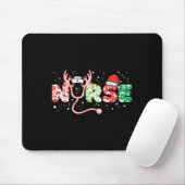 Weihnachts-Stethoscope Nurses Xmas Scrub Top Mousepad (Mit Mouse)