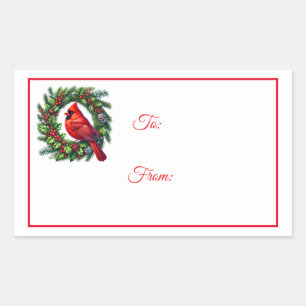Weihnachts-Sticker-Geschenkanhänger Rechteckiger Aufkleber