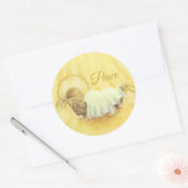 Weihnachts-Sticker Jesus in Gefahr Runder Aufkleber (Umschlag)