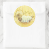 Weihnachts-Sticker Jesus in Gefahr Runder Aufkleber (Tasche)