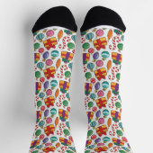 Weihnachts-Sticker-Sammlungsmuster-Crew-Socken Socken (Oben)