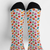Weihnachts-Sticker-Sammlungsmuster-Crew-Socken Socken (Oben)