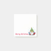 Weihnachts-Sticky-Notizen Gnome mit Weihnachtsbaum Post-it Klebezettel (Vorderseite)