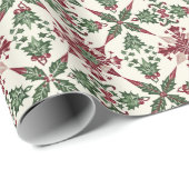 Weihnachts-Stilmuster mit Schneeflocken und Sterne Geschenkpapier (Rolleneckpunkt)